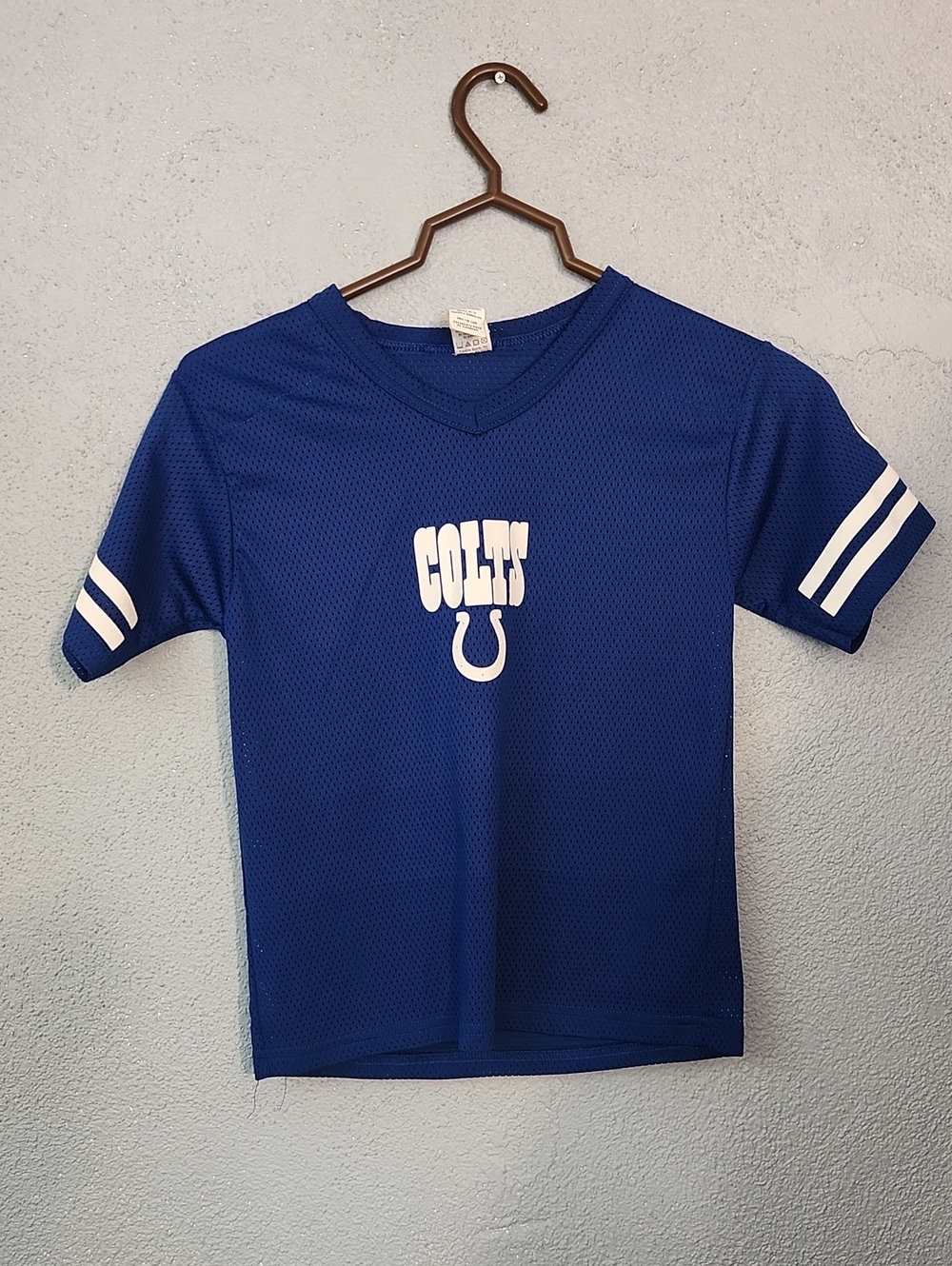 Kids Blue Colts Short Sleeve Jersey Top